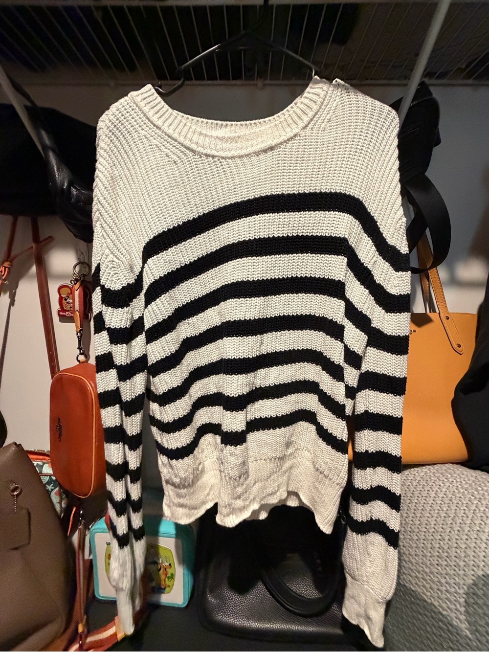 GAP Knit Crewneck Sweater - Black & Cream